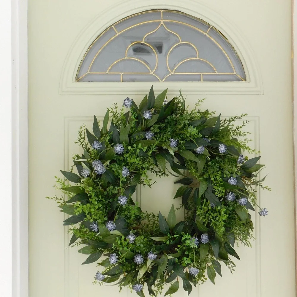 Artificial‎ Year Round Greenry Wreath, English Garden Housewarming Gift